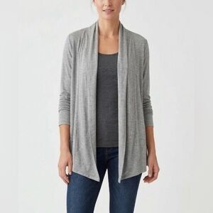 Coldwater Creek Heather Grey Open Front Cardigan - NWOT Cotton/Modal Size XS